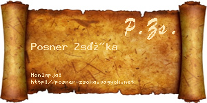 Posner Zsóka névjegykártya